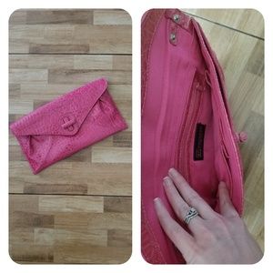 Large pink clutch